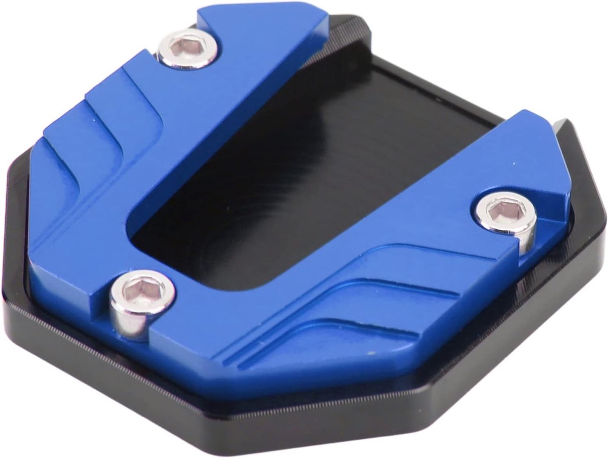 SnelShoppen - Motorfiets Zijstandplaat Pad, Kickstand Verlengvoet, Aluminium Legering, Blauw, Universeel, Duurzaam, Voor Buitenoppervlakken