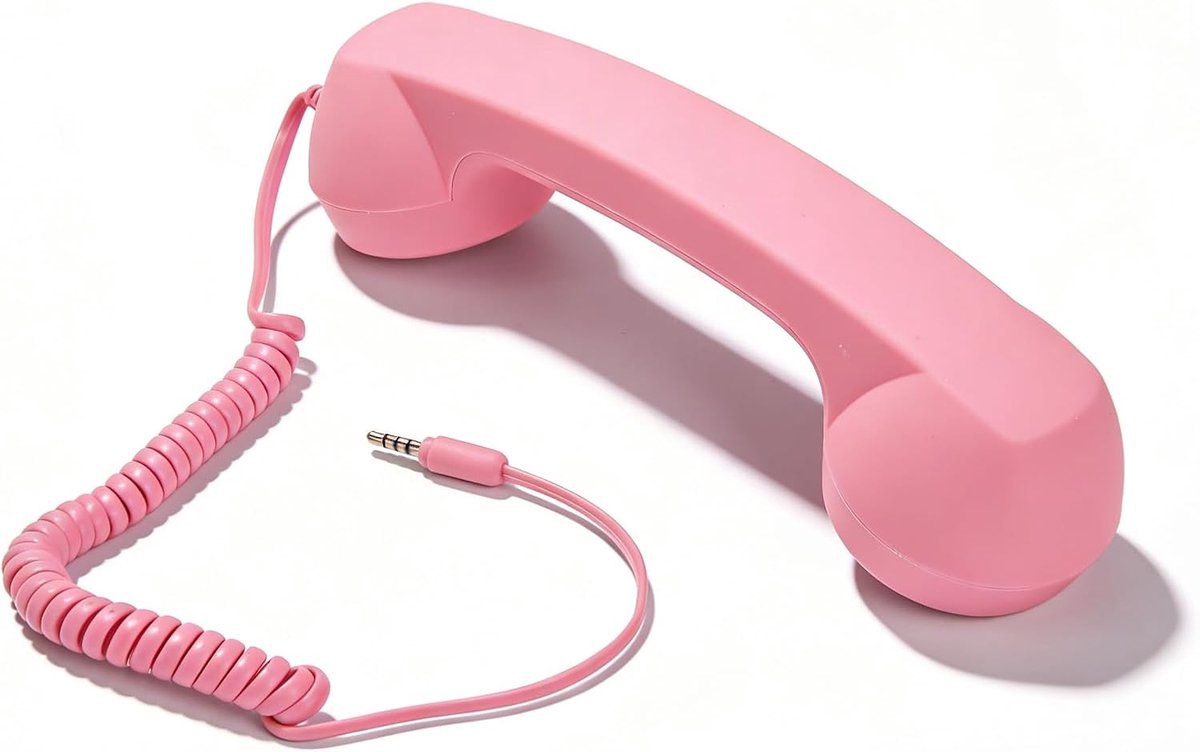 SnelShoppen - Retro Telefoonhoorn voor Mobiele Telefoon, 3.5mm Aansluiting, Straling Bestendig, Draadloze Telefoon Ontvanger voor Smartphone en Comput