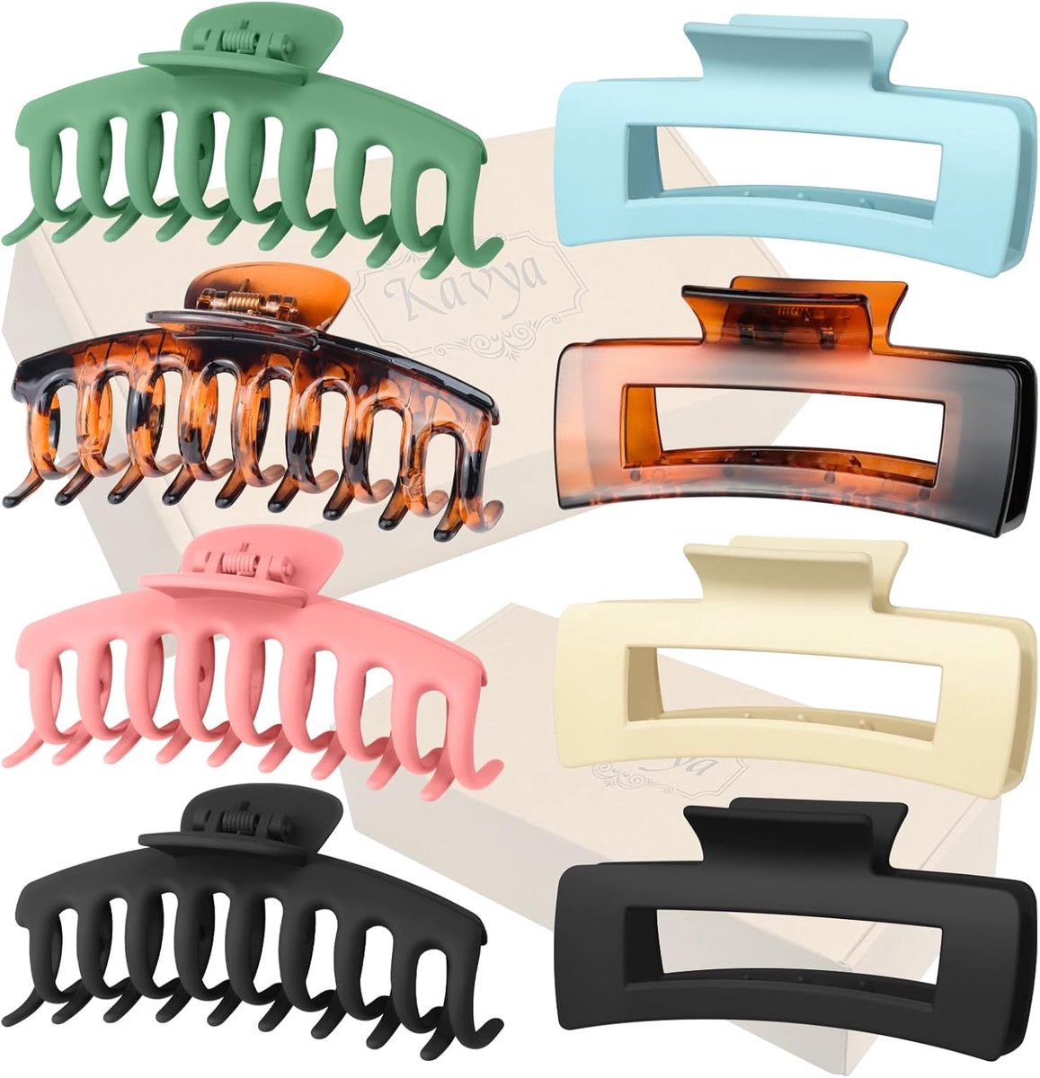 SnelShoppen - Kavya Haarspelden, 8 Stuks, Grote Haarpinnen voor Dik Haar, Antislip Haarspeld, Haar Styling Accessoires voor Vrouwen en Meisjes (10,4 c