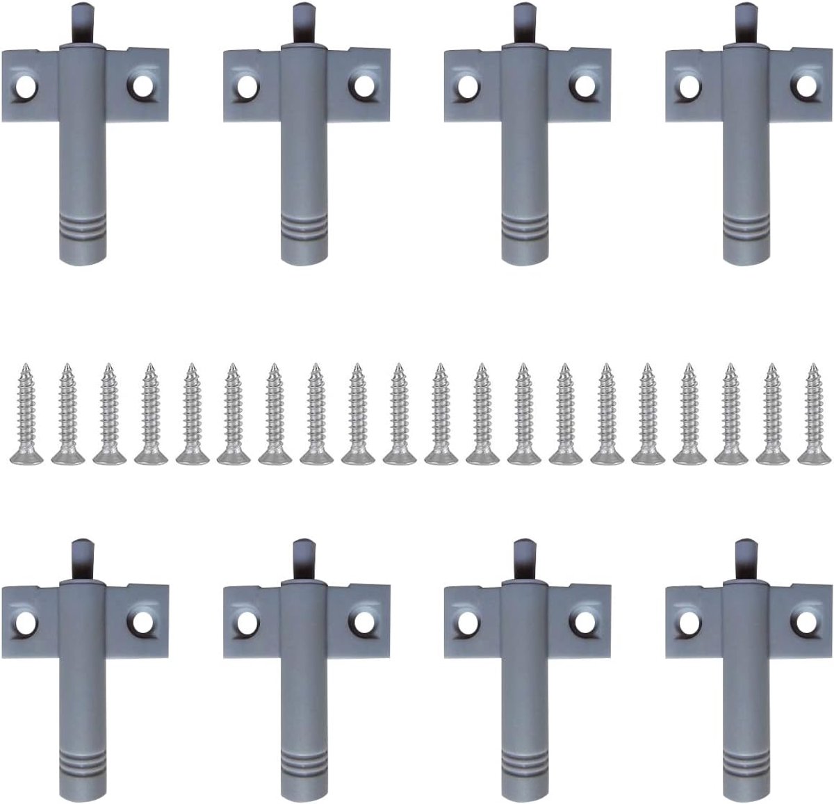 SnelShoppen - 10 Stuks Soft Close Hinge Buffer Keuken Kastdeur Stoppen Lades Zacht Stil Sluiten Demper Buffers met Schroeven - Grijs