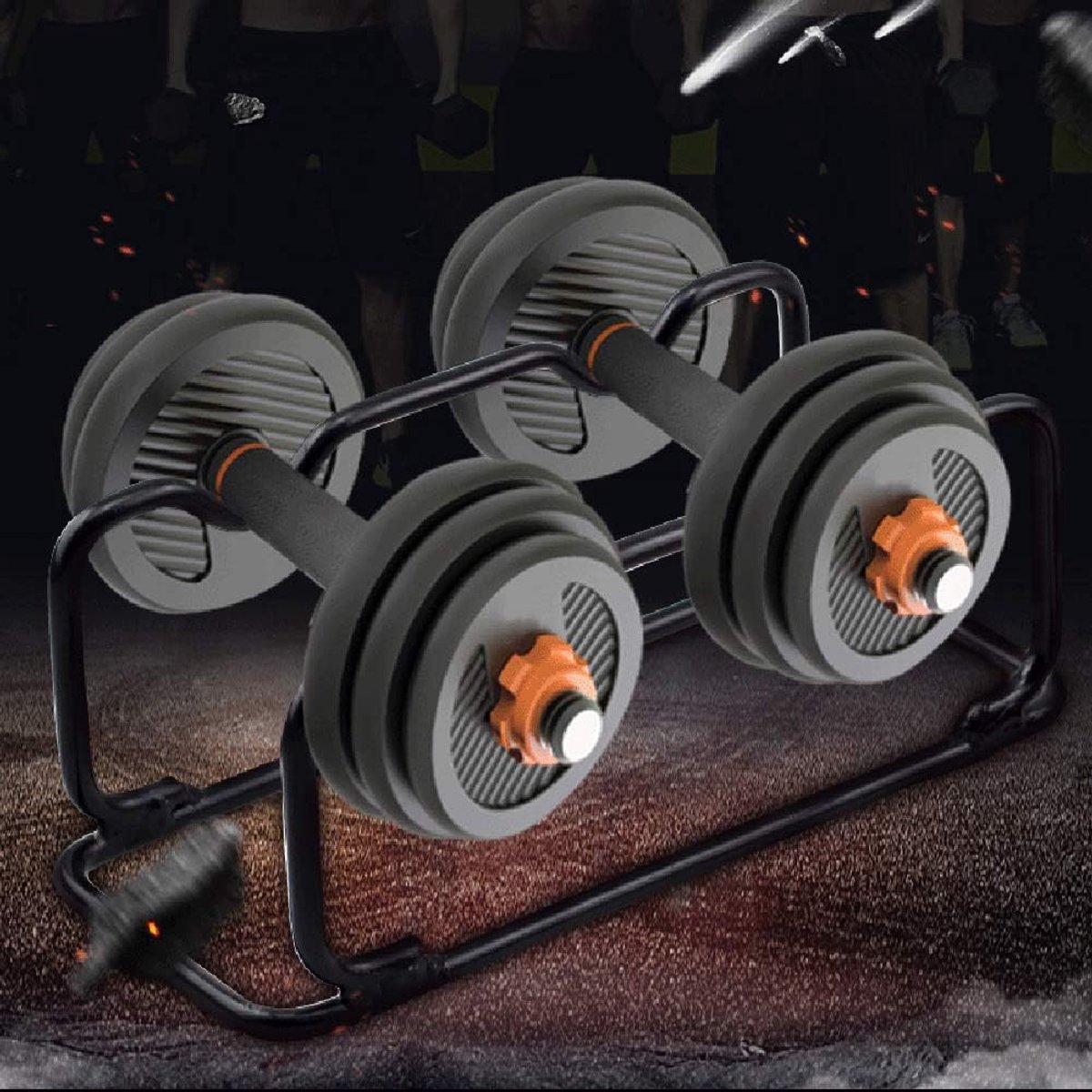 SnelShoppen - Gewichtrekken met Versterkte Staalbeugels, Compacte Dumbbellstand voor Thuis en Kantoor, Fitnessapparatuur, Ondersteunt tot 36 kg, Gesch