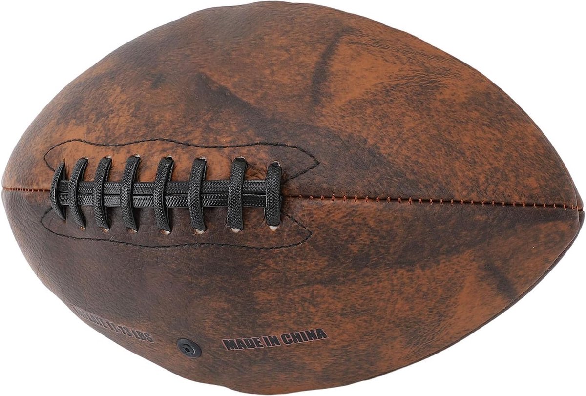 SnelShoppen - Rugbybal Maat 9 Training Voetbal PU Rugbybal Comfortabele Grip Vintage Design Sport Voetbal Voor Training En Wedstrijd