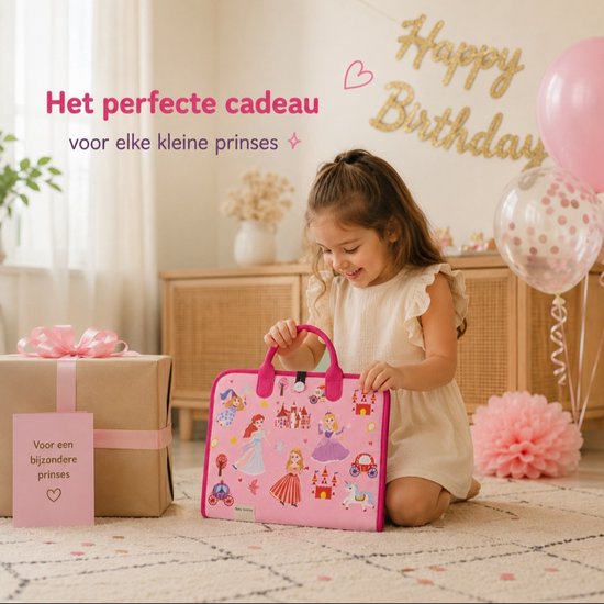 Montessori Busy Board - Educatief Speelboek voor Peuters (1–4 Jaar) - Roze Activiteitenbord - Fijne Motoriek & Reisspeelgoed - Cadeau voor Meisjes - Sinterklaas - Sinterklaascadeautjes - Kerstmis - Kerst Cadeautjes van Merkloos — afbeelding 3