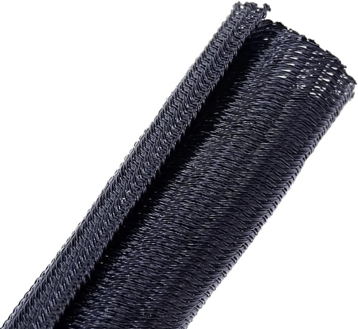 SnelShoppen - Uittrekbare Gevlochten Stocking Draad Kabel Bescherming 3M - Flexibele Gevlochten Slang voor Kabels - Zwart - 13mm Diameter