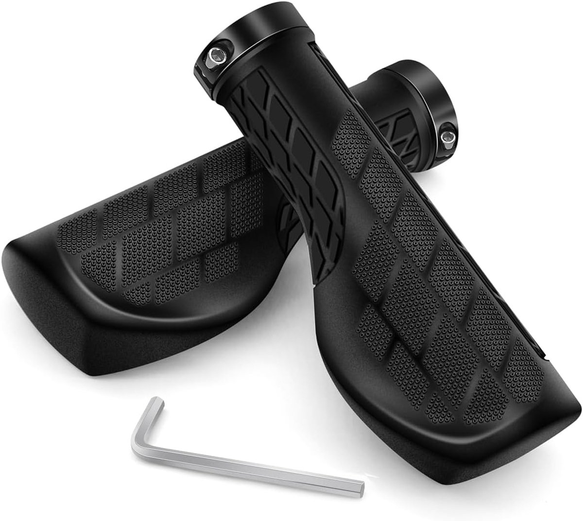 SnelShoppen - Ergonomische Fietshandgrepen voor Mountainbikes, Antislip Rubber, 22 mm Universele Fietsstuurgrepen, Duurzaam en Veilig voor Actief Gebr