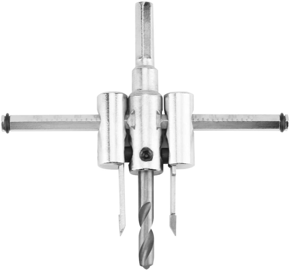 SnelShoppen - Hole Saw Boorbitset 30-120mm Verstelbare Cirkelzaag Boor Voor Hout, Kunststof, Duurzame Carbide Tip, Ideaal Voor Doe-Het-Zelf Projecten