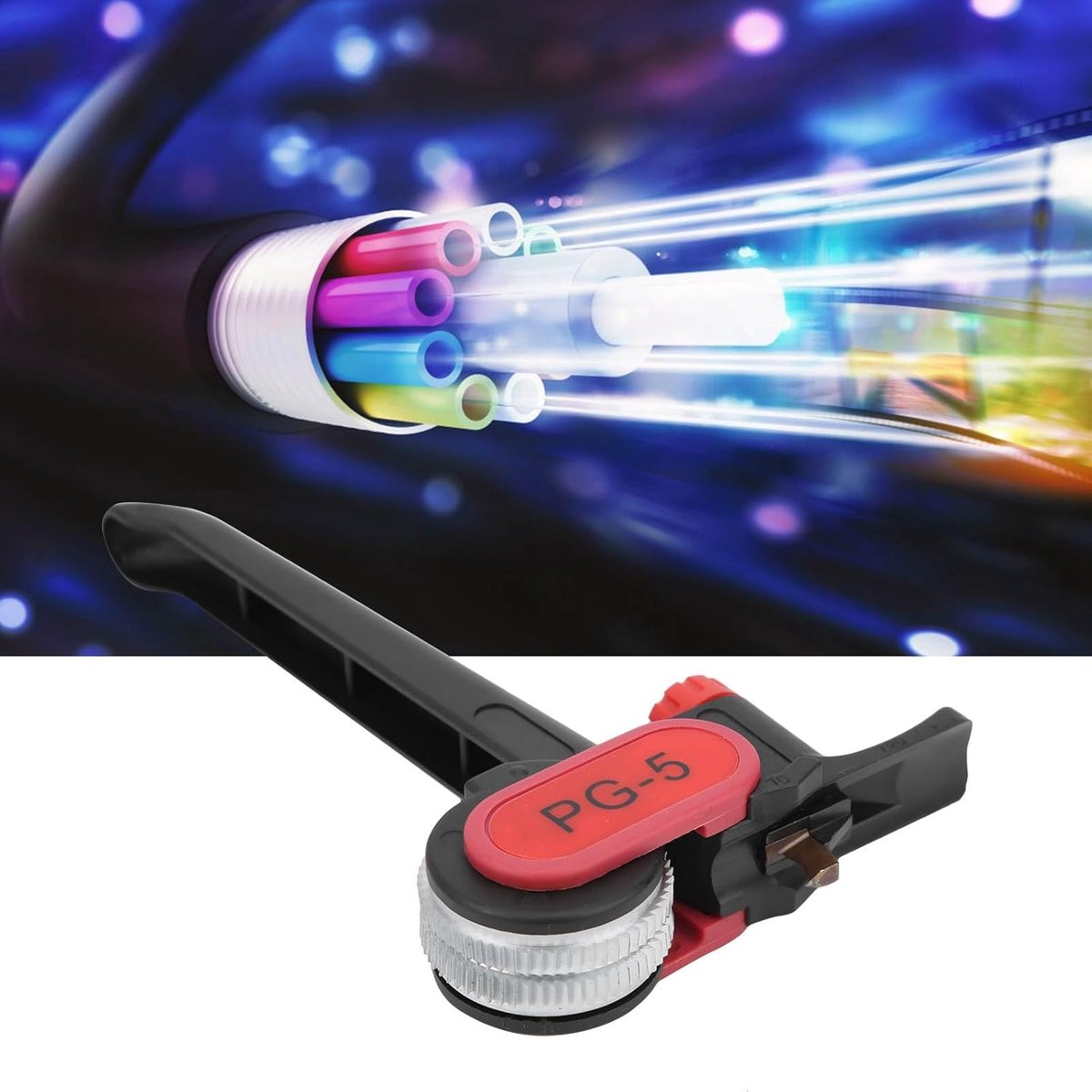 SnelShoppen - Draadstripper, Kabelstripper, Handmatige Knipper, Optische Vezelstripper, Vervangbaar Mes, 25mm Diameter, PG-5, Robuuste en Duurzame Ger