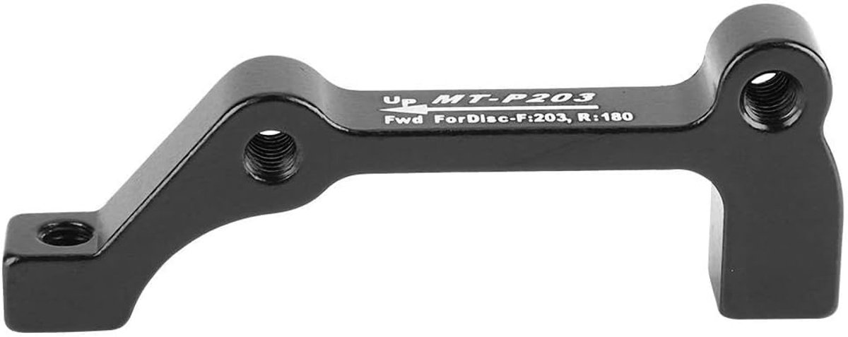 SnelShoppen - Ultralight Schijfrem Caliper Bevestigingsadapter voor Racefiets 180mm Rotor, Lichtgewicht Disc Brake Montagebeugel, Zwart-Wit, Perfect v