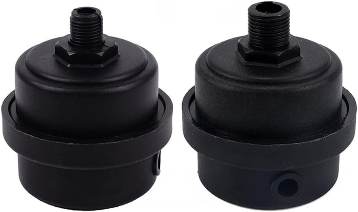 SnelShoppen - 2 Pack Luchtdrukcompressor Geluidsdemper Filter Kunststof Behuizing Canister Piston Demper voor Blazers, Luchtdrukcompressoren, Kachels