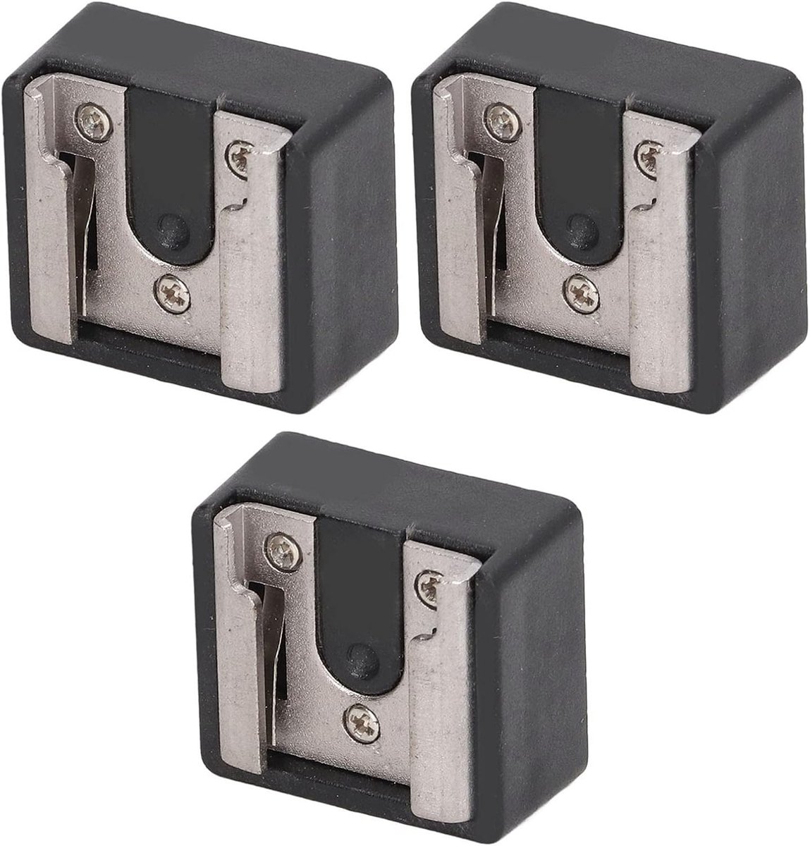 Hotshoe adapter 3PCS - metalen bevestigingsbeugel - 1/4 inch schroefdraad - geschikt voor flitsers - ShopVlot