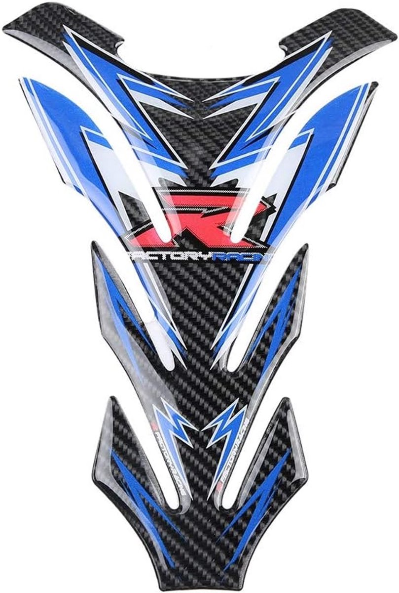 SnelShoppen - Yctze motorfiets tankstickers, echte carbon fiber, brandstoftank stickers, tankbescherming, weerbestendig, ultra-kleefkracht, set van 2