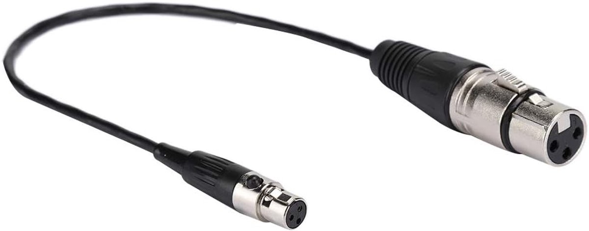 SnelShoppen - 3 Pin XLR Vrouwelijke Naar Vrouwelijke Microfoon Kabel, Mini XLR 3 Pin Vrouwelijk Naar XLR 3 Pin Vrouwelijke Audiokabel Voor Camera's/SL