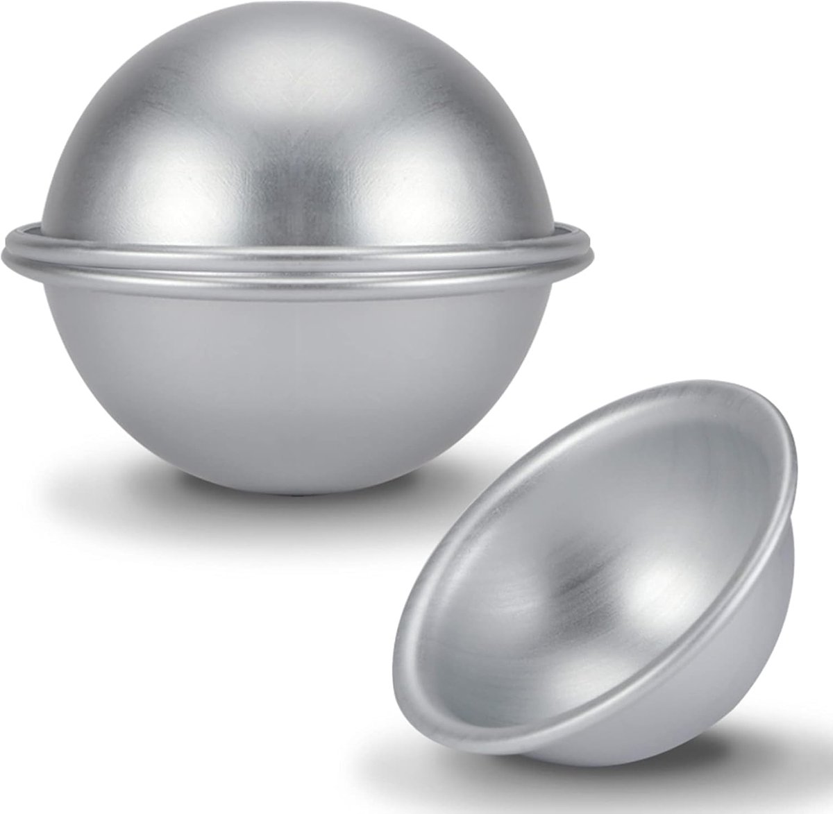 SnelShoppen - 10cm Halve Bal Cakevorm 3D Cakevorm Halfrond, Antiaanbak Ronde Bakpan voor Bikini Cake Dessert Pudding Bakvorm, Aluminium Legering
