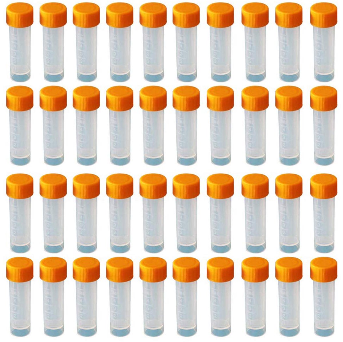 Samplebuizen 5 ml - Plastic met deksel - Gemakkelijk af te lezen - Geschikt voor laboratoria en ziekenhuizen - ShopVlot