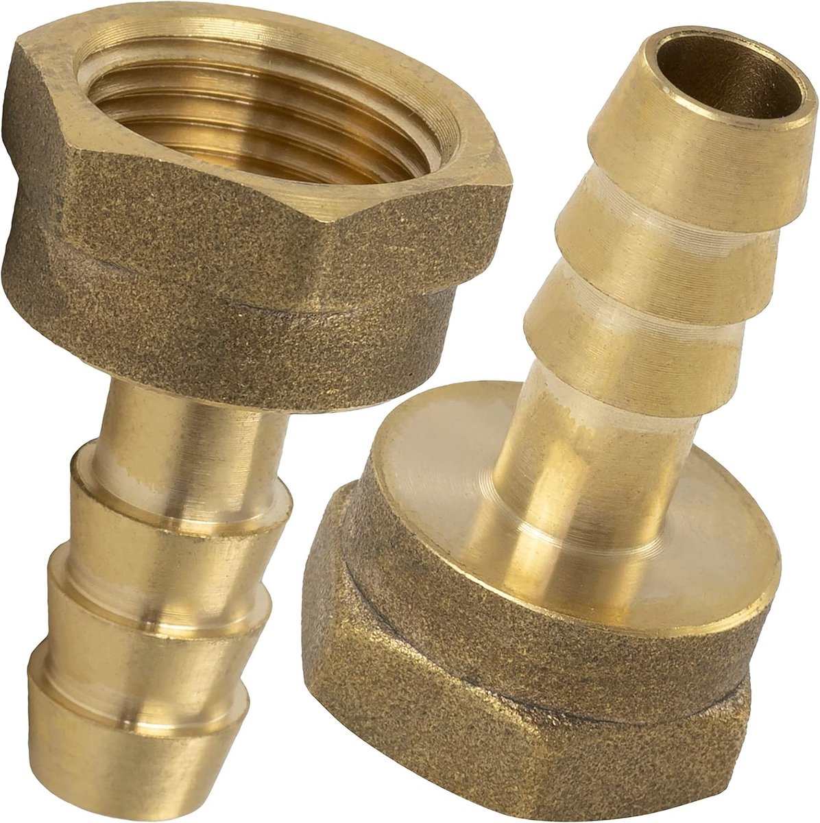 Hose connector 3/8 inch - ribbed - messing - voor irrigatiesystemen - SnelShoppen
