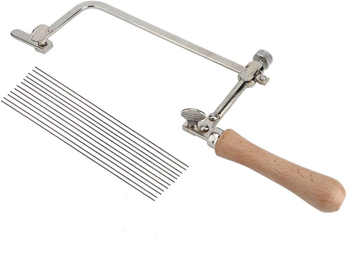 SnelShoppen - Saw Frame Kit - Doe-het-zelf Handzaag Set voor Sieradenmaken - Verstelbare Stalen Zaag met 12 Zaagbladen - Professionele Gereedschappen