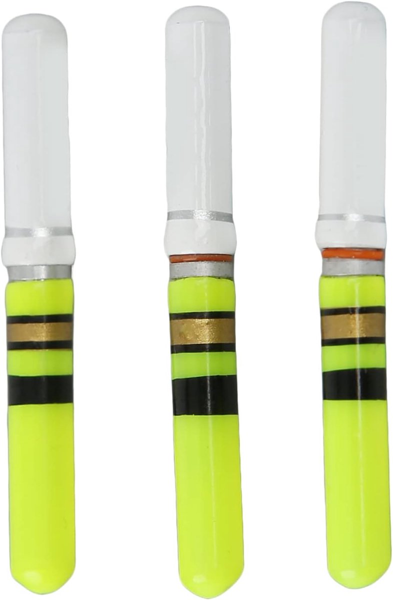 Fishing Bobbers Floats, Fishing Glow Sticks 3Pcs Cylindrical Night Fishing LED Float Luminous Glowing Float Tail LED Light Stick Tools LED Glow Sticks for Fishing
