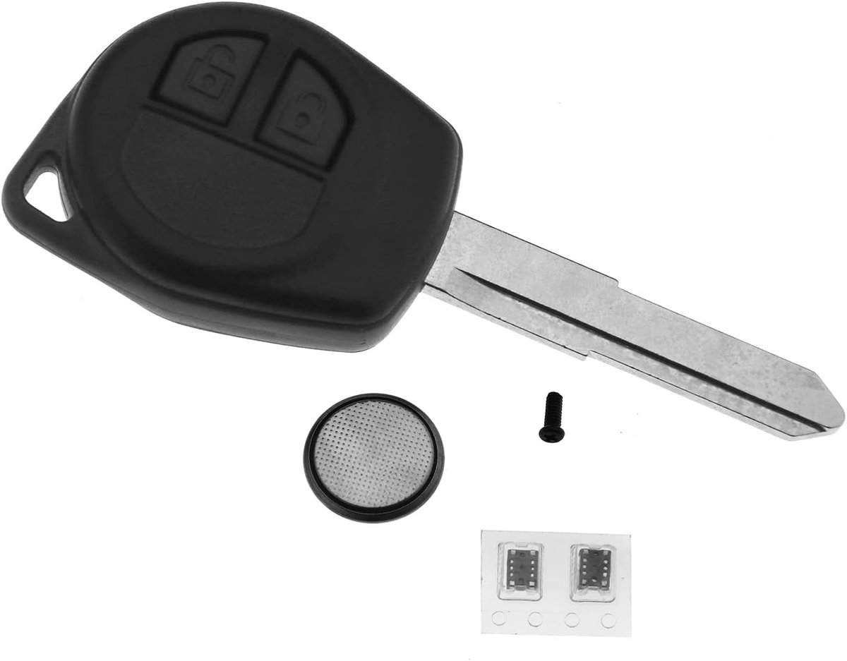SnelShoppen - Remote Control Sleutelhanger Behuizing 2 Knoppen Geschikt voor Suzuki en Vauxhall Agila, Vervangende Sleutelcase, Duurzaam Materiaal, In