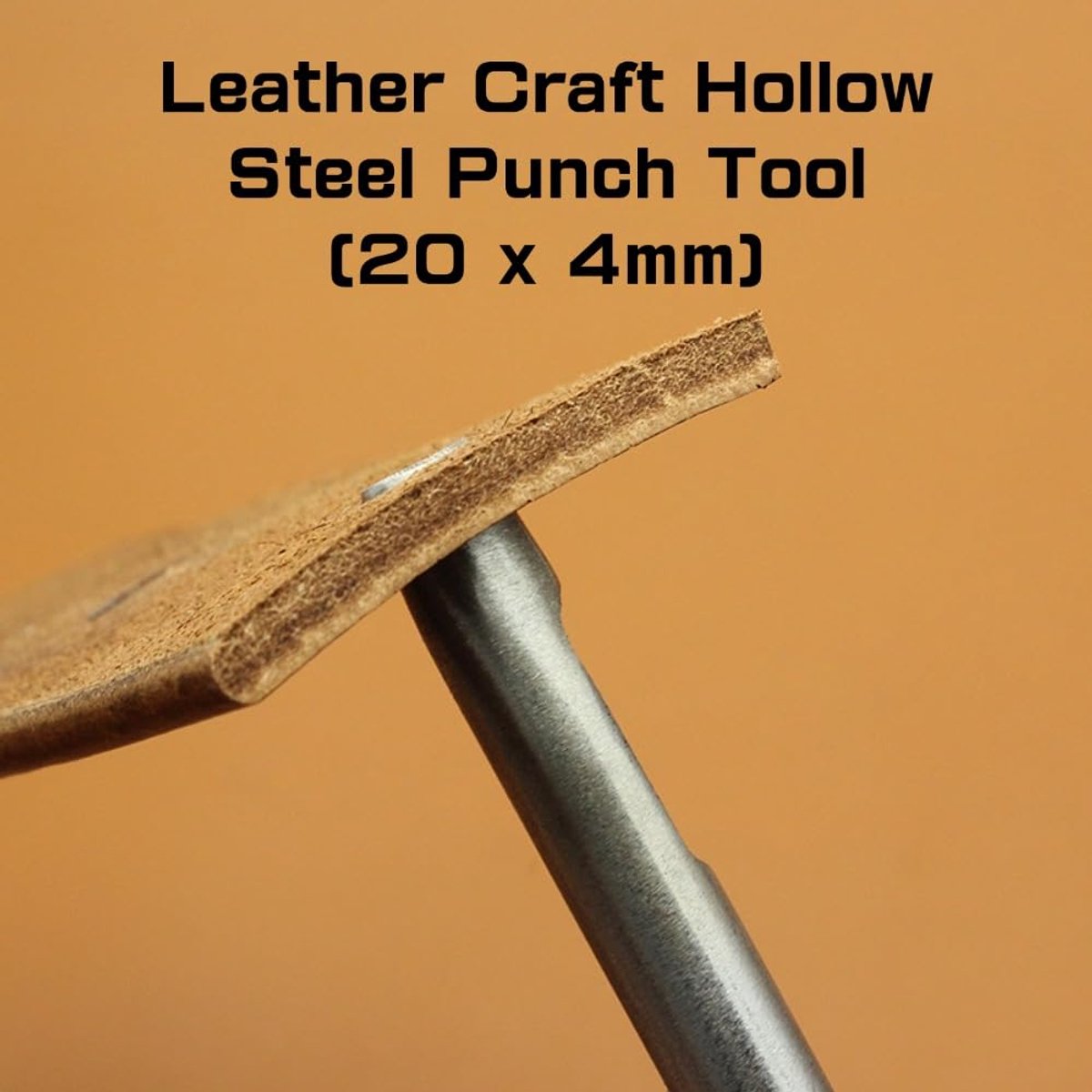 SnelShoppen - Ovalen Leren 4 mm Handgemaakte Ovalen Rechthoekige Perforator Gereedschap voor Hobbymakers (20 x 4 mm) - Precisie Gaatjes in Leer en Kun