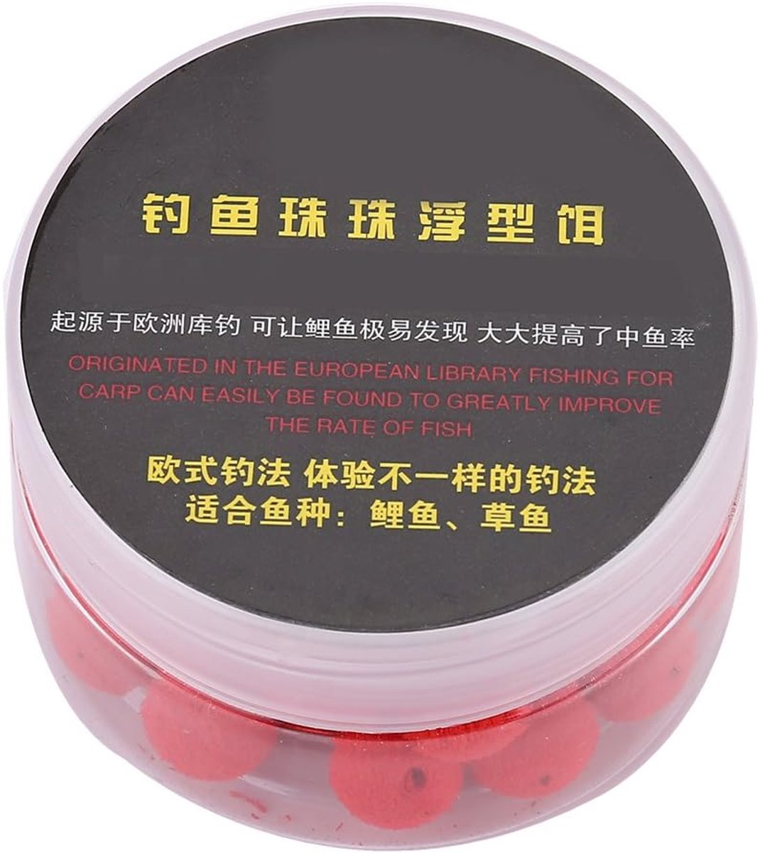 SnelShoppen - 30 Stuks 10/12mm Foam Viskorf Pop Up Boilies Zachte Pellets Bal Karper Drijvende Aas Visvoeder Nest Gereedschap (10MM - Rood)