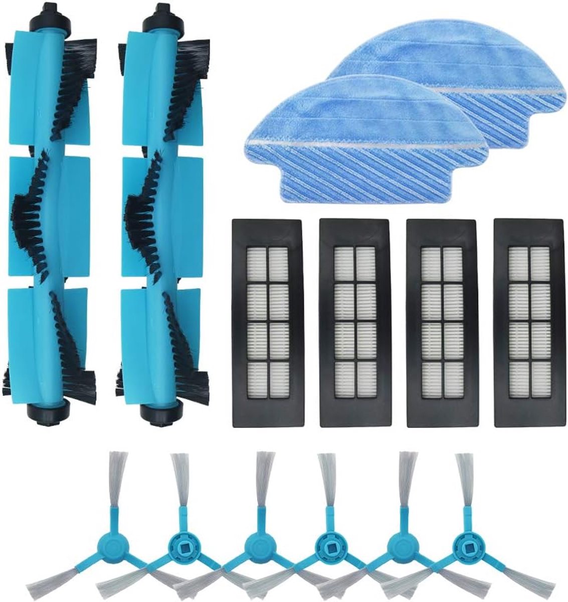 Mop cloth pad cloth main brush roll side brushes HEPA filter for Cecotec Conga 3090 brush filter vacuum cleaner parts - ShopVlot