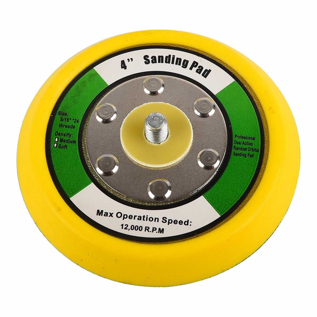 SnelShoppen - 4"/100mm Schuurdisc Bevestigingspad met Haak & Lussen, M8 Draad, Polijsten Bevestigingspads voor Orbitaal Lucht Schuurmachine, Verpakkin