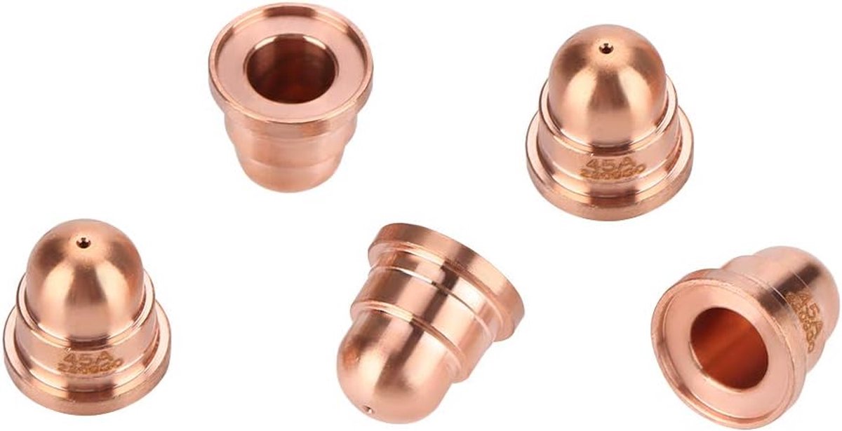 SnelShoppen - 5 Stuks Plasma Cutter Nozzles Snijmondstukken voor MAX65 Snijmachine, Hoogwaardige Tellurium Koper, Professioneel, Geschikt voor Staal,