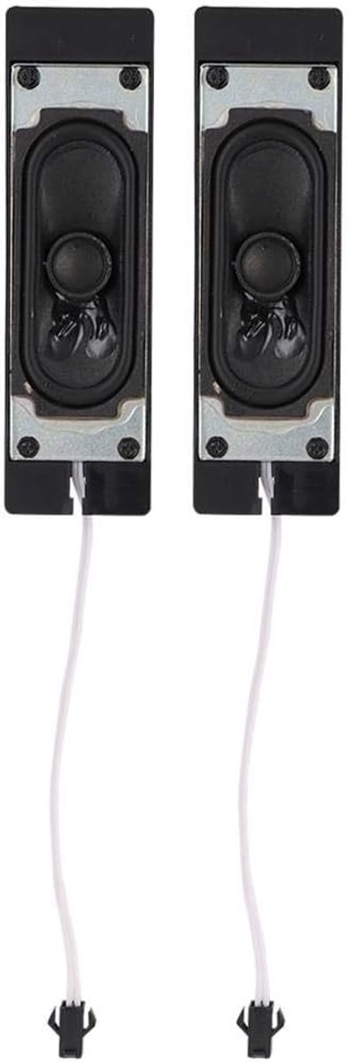 SnelShoppen - 2 stuks Breedband Speakers 8 Ohm 10W TV LCD TV Speaker met Zwart Huis, Vervangende Geluidsunit voor Duidelijk Geluid en Sterke Bassen