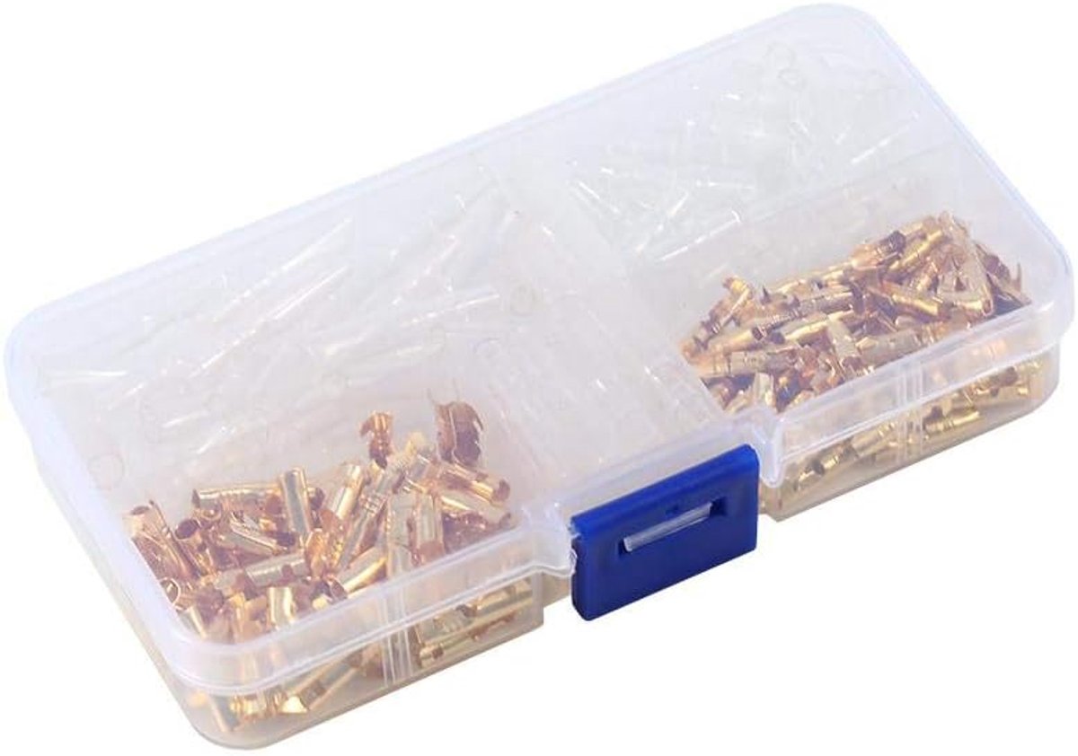 SnelShoppen - ASHATA Ronde Connectors 120 Stuks Messing 3.5 mm Stekkers en Stopcontacten met Isolatiehoes, Duurzaam en Gebruiksvriendelijk voor Signaa