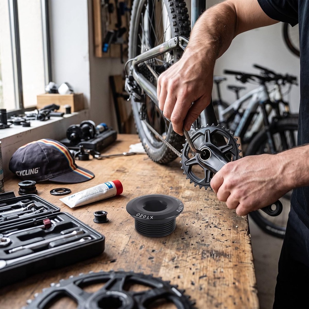 SnelShoppen - KEENSO Crankset Schroef, Aluminium Crankarm Bout voor Fiets, Mountainbike, M20 Crankset Schroef, BB As Schroeven, Duurzaam en Sterk