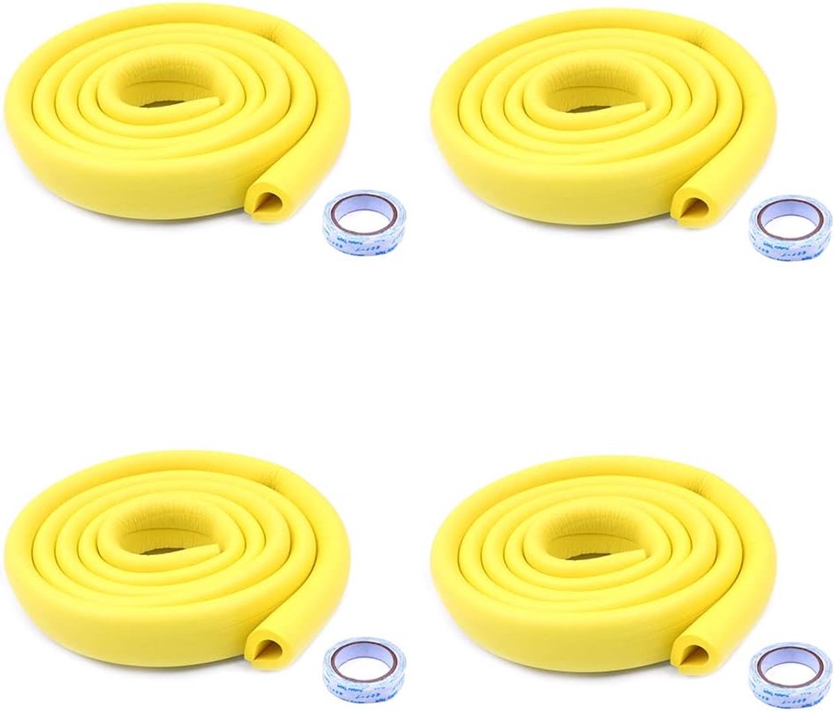SnelShoppen - 4 Sets Baby Protector, 2m Hoekbeschermers, Dikke Zachte Niet-Toxische Rand- en Hoekbeschermers voor Baby's en Kinderen (Geel)