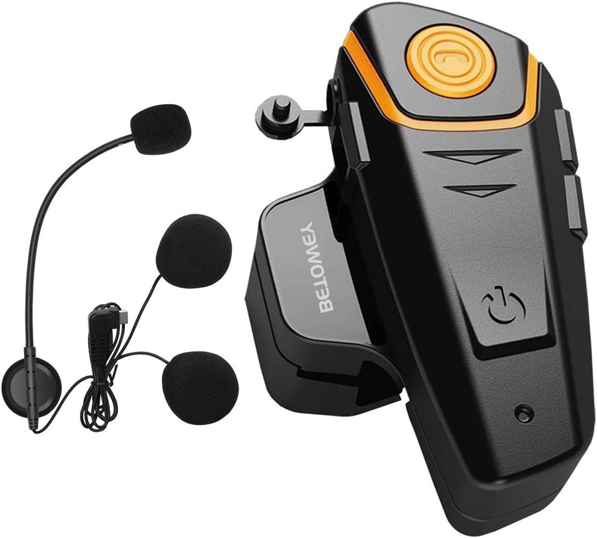 Helm Bluetooth Headset - Motor Communicatie - Veilig Onderweg - Ruisonderdrukking - 1000 Meter Bereik - Zwart