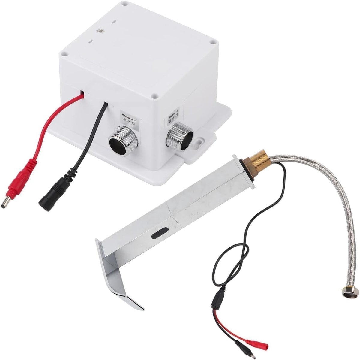 SnelShoppen - Automatische Infrared Sensor Kraan, G1/2" Touchless Waterfall Wastafel Kraan Water Tap, Koper, Hygiënisch en Waterbesparend voor Badkame