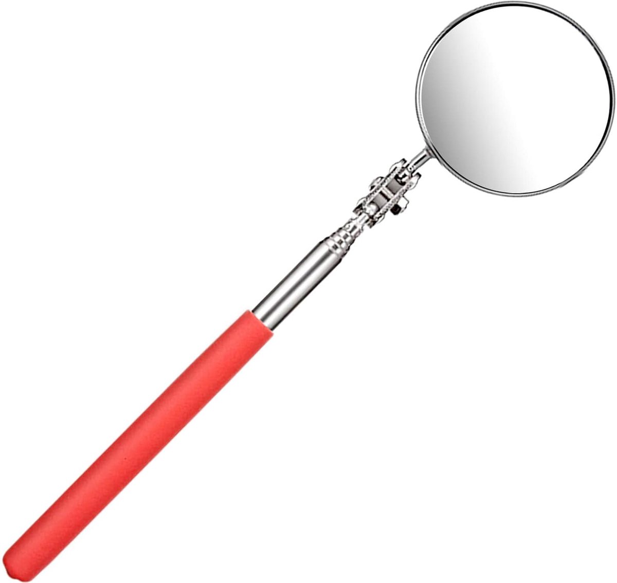 Automotive Telescopic Inspection Mirror Round Handle Mechanics Mirror Tool Stainless Steel Universal Folding - ShopVlot