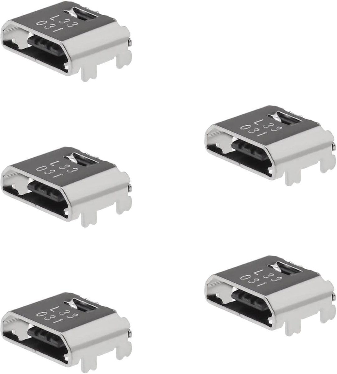 SnelShoppen - 5 Stuks Micro USB Oplaadpoort Vervangingsconnector voor Samsung Galaxy Tab A/E/Core Prime - Hoogwaardige Onderdelen met Goede Geleidbaar