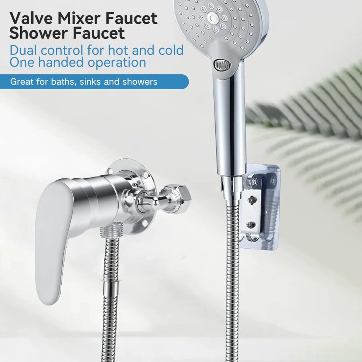 SnelShoppen - Tissting Mixer Kraan voor Douche, G1/2 Inch Taps | Hoogwaardige Douche Mengkraan met Handgrepen voor Badkamer en Douche Systeem