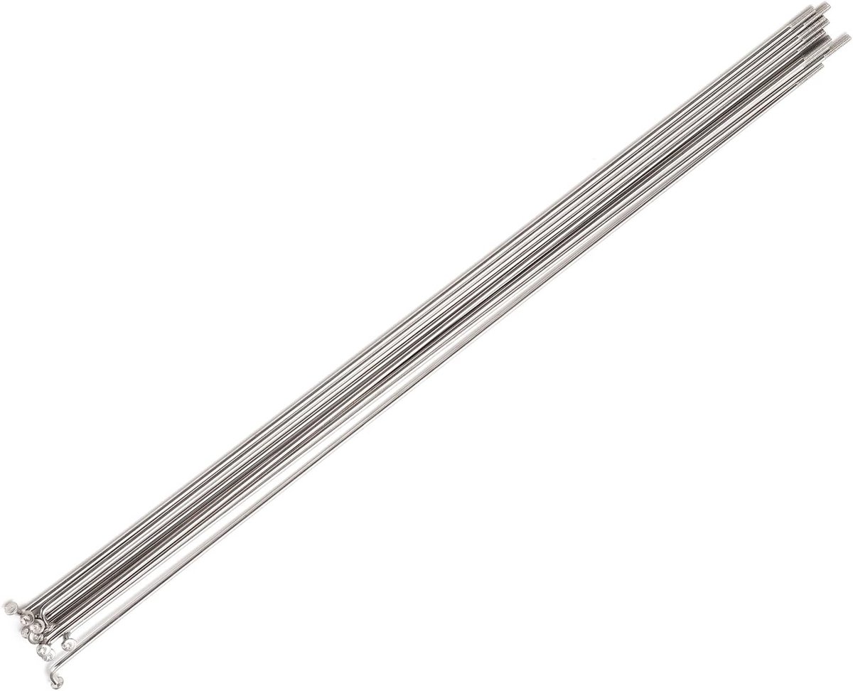 SnelShoppen - RVS Fietsspaken 14G J Bocht met Nipples 220mm/245mm/270mm - Vervangingsspaken voor Racefiets en Mountainbike