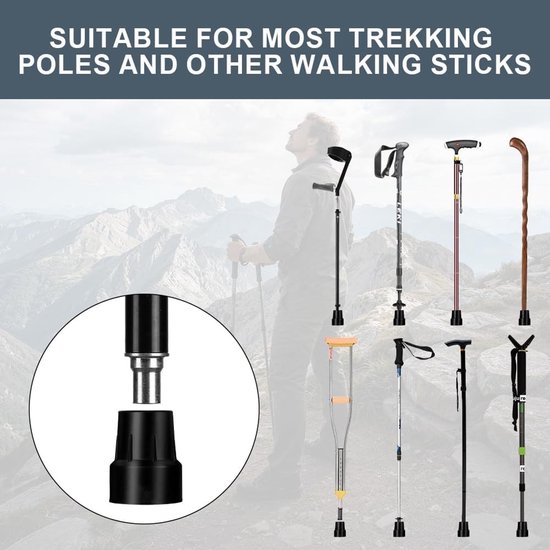 Set van 6 Rubber Stools met Metalen Versterking, Antislip en Hoge Stabiliteit voor Senioren en Wandelen, Ideaal voor Stabiele Zitplaatsen en Ondersteuning — afbeelding 4