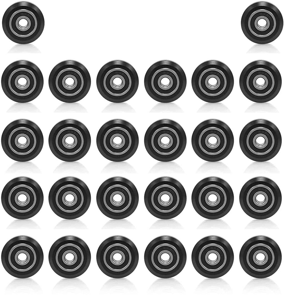 SnelShoppen - 26PCS Isolering tegen Stof voor 3D Printer Rollers Kogellagers POM Wielen 625zz Lineaire Lagers Polycarbonaat Kunststof Riemenscheiben v