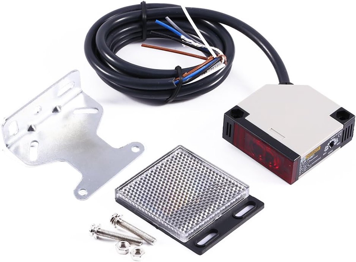 SnelShoppen - Photoelektrische Spiegel 230 + Reflectie Lichtbarrière E3JK-R4M1 Lichtschakelaar Reflectiesensor AC 90-250V 3A Met Vijf Lenzen Voor Thui