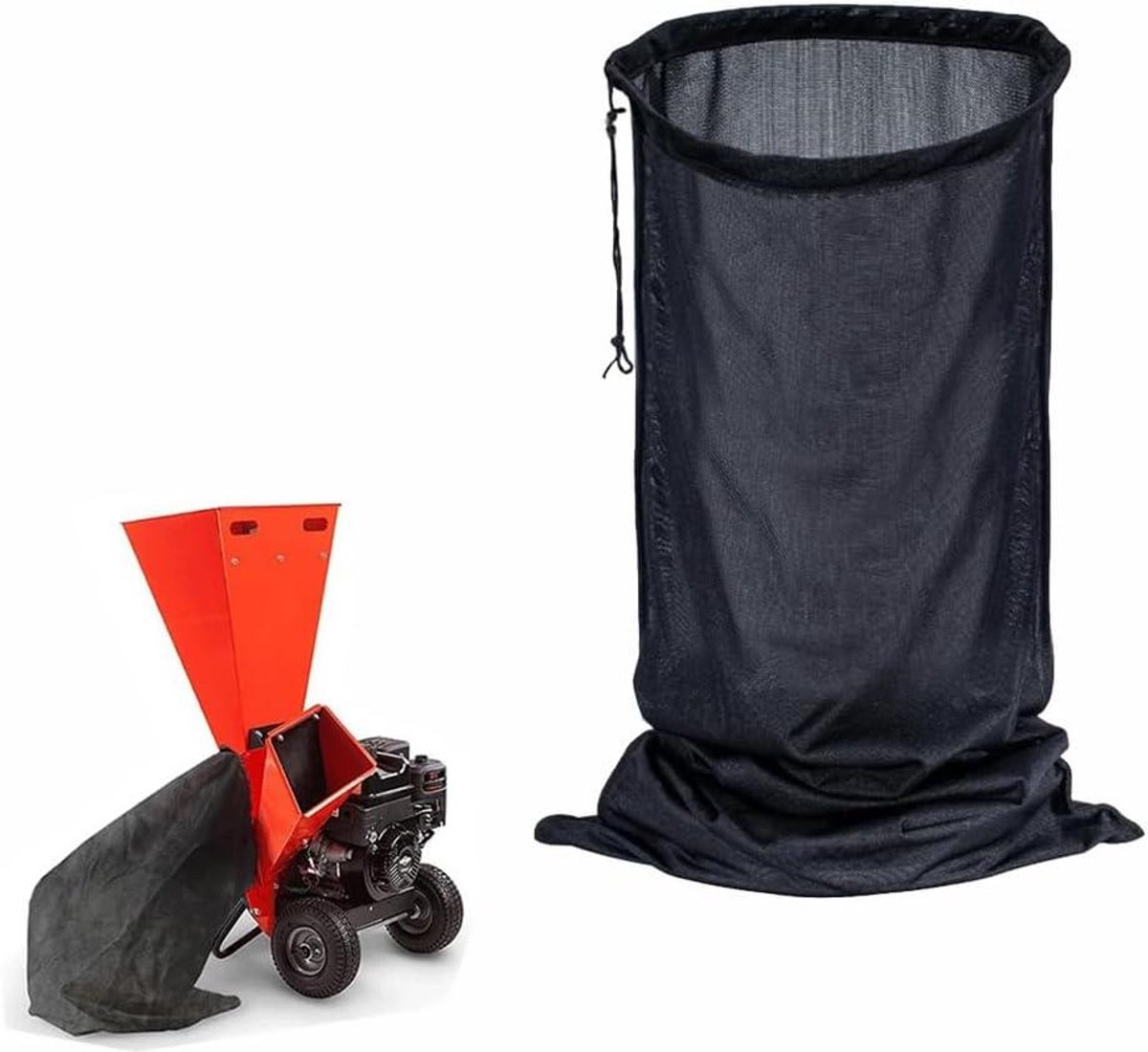 Houtsnipper Puinzak - Afvalzak Tuin - Opruimen Tuinafval - Scheurbestendig Nylon Net - 122 x 61 cm - Zwart