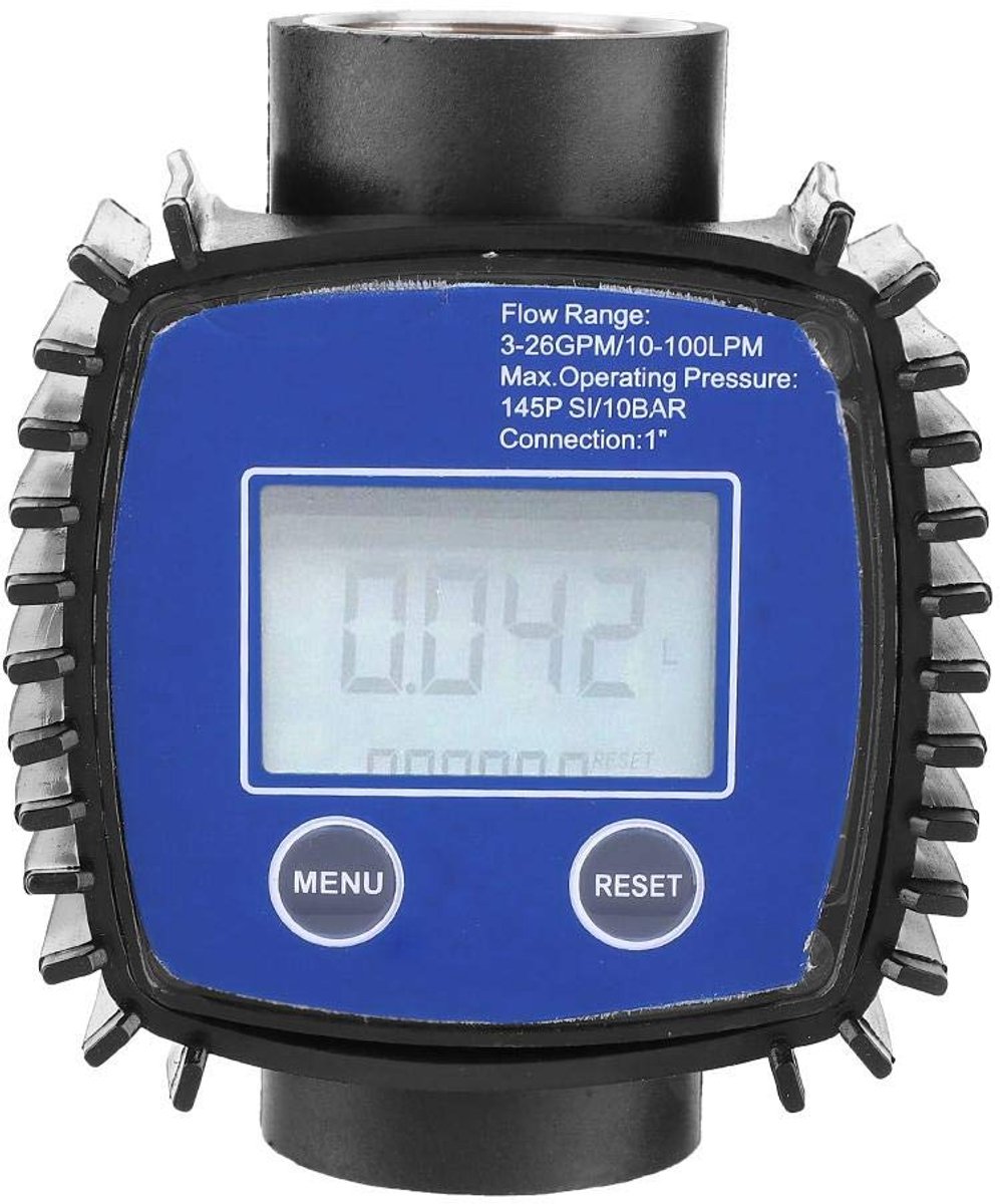 SnelShoppen - Digitale Doorstroommeter Hoge Nauwkeurigheid Waterdoorstroommeter Multifunctionele Meter voor Tuinslang, Benzine, Ureum, Chemische Vloei