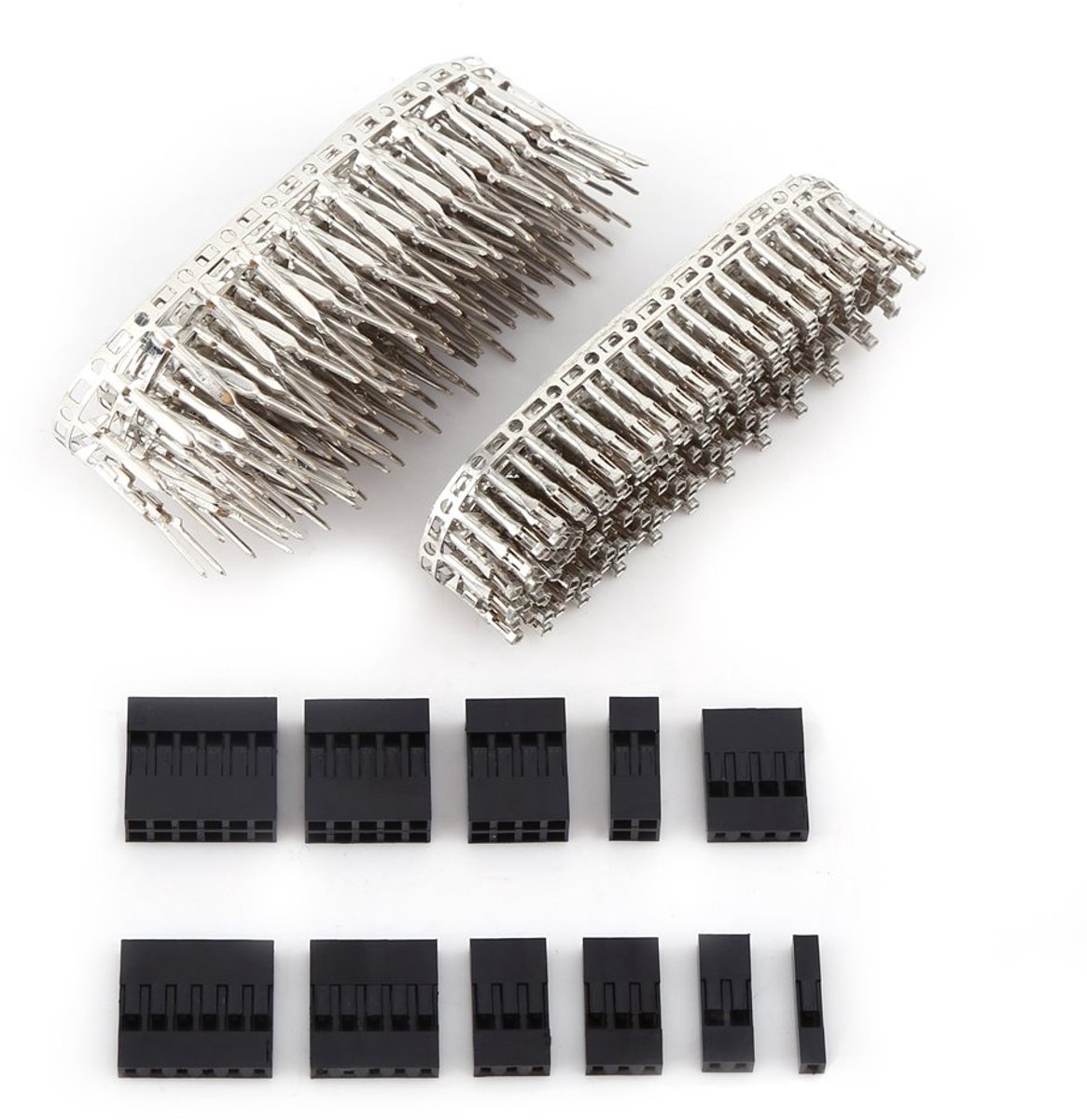 SnelShoppen - 620pcs Jumper Draad Kabel Pin Crimps Connector Pin 2mm Header Connector Behuizing Adapter Mannelijke Vrouwelijke Crimp Pins Connector Ki