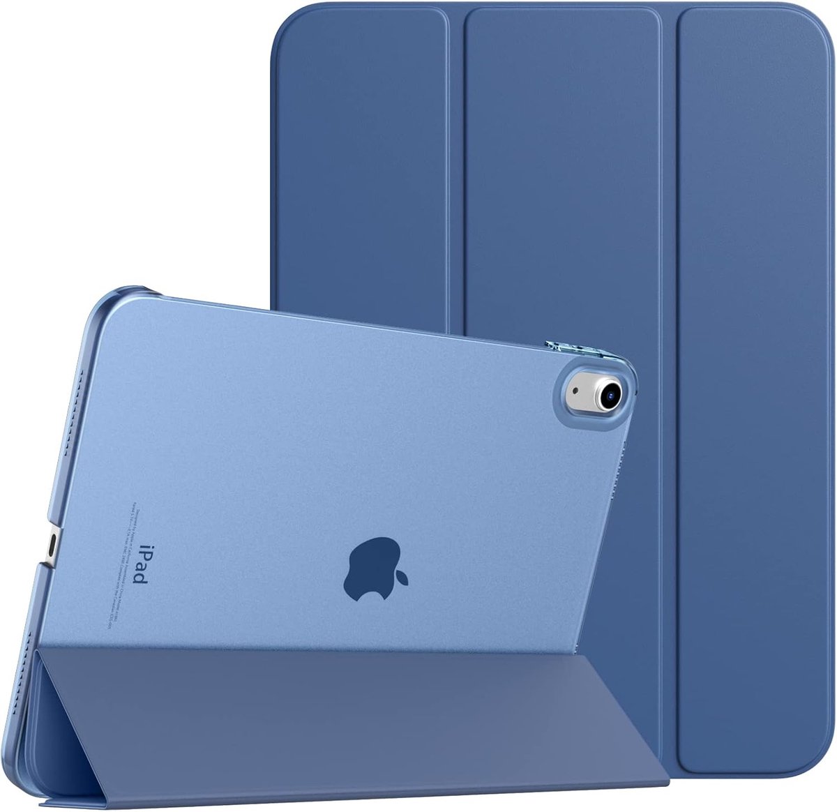 SnelShoppen - TiMOVO Hoes voor iPad A16 11" 11e Gen & 10e Gen 10.9" - Slanke Stand Hoes, Hard Translucente Achterkant, Ondersteuning voor Touch ID, Au