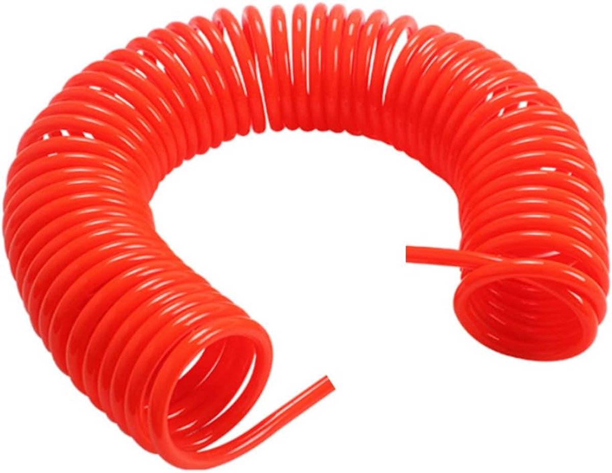Air Compressor Tool Hose, 8mm x 5mm, PU Spring Tube, Air Pressure Hose, Spiral Tube for Compressor, Flexible Air Tools - ShopVlot