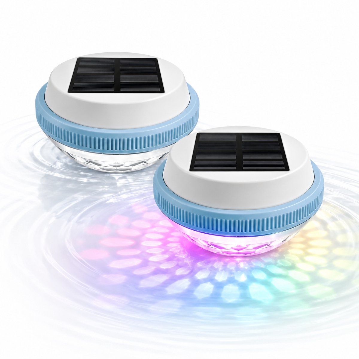Solar Zwembad Verlichting - 2 Stuks Drijvende Zwembad Lamp - RGB Kleurverandering LED Tuin en Vijver Verlichting - Waterdichte Buiten Sfeerlamp voor Feesten en Cadeau