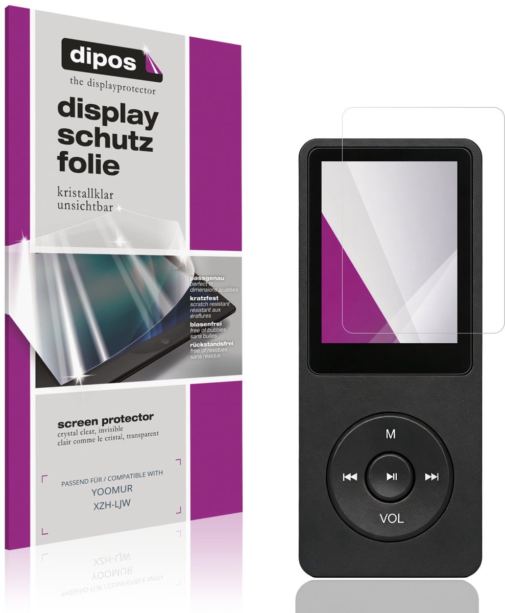dipos – 4x Beschermfolie geschikt voor YOOMUR XZH-LJW | Krasbestendige & heldere Screenprotector Ultra-Thin