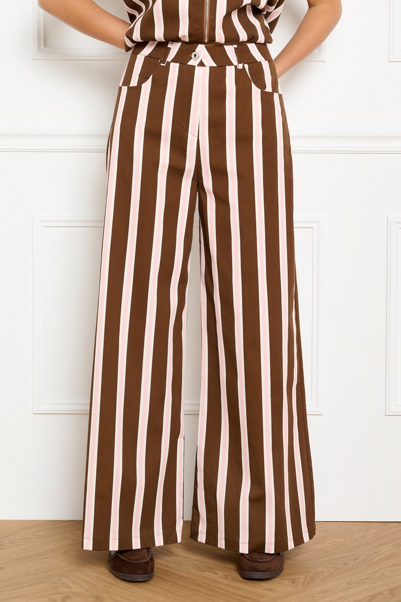 LolaLiza Broek Ps Suza 06004781 Brown/pink Dames Maat - W40