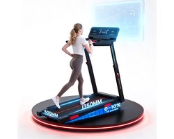 CITYSPORTS NB2 Loopband -135*50CM - 10% Incline Loopband Inklapbaar - Walking Pad - Opvouwbare Wandelband - 1-16.5 km/u