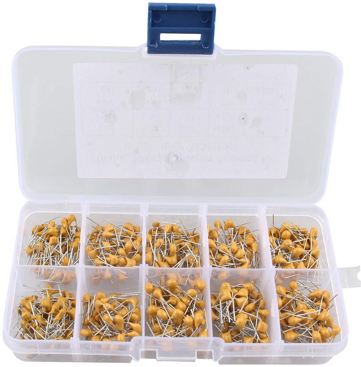 SnelShoppen - 500pcs Multilayer Monolithische Keramische Condensator Assortiment Kit 0.1uF-10uF met Plastic Doos - Capaciteit, Vochtbestendig, Compact